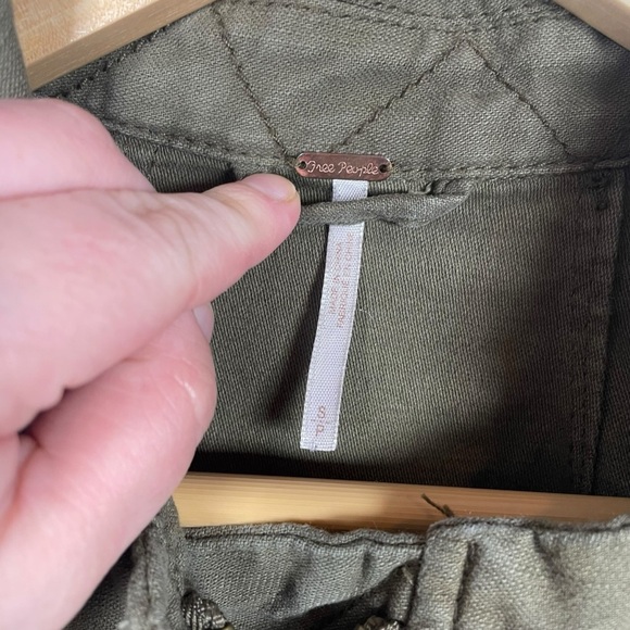 Free People Not Your Brother’s Surplus Cargo Jacket in Olive Green Size S - Picture 14 of 15
